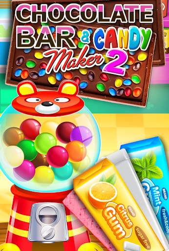 Chocolate Candy Bars Maker & Chewing Gum Games screenshot 1