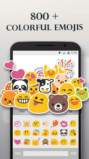 Silver Keyboard - Free Emoji & Gif screenshot 2