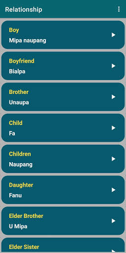 Spoken Mizo (English ➞ Mizo) screenshot 2