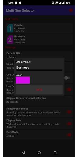 Dual Sim Selector / Multi Sim Selector screenshot 6