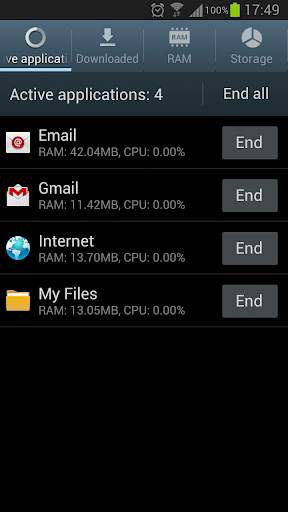 Task Manager S4 Shortcut 2 تصوير الشاشة