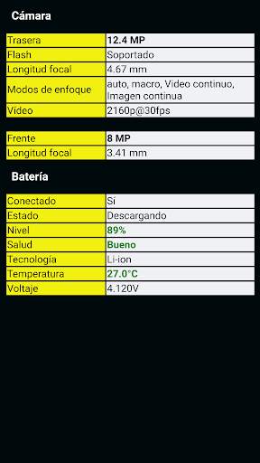 Información del telefóno (Phone information) screenshot 3