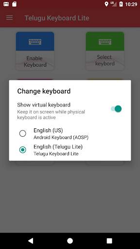 Telugu Keyboard Lite screenshot 3