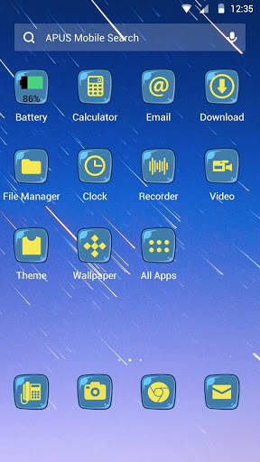 Meteor-APUS Launcher theme screenshot 2