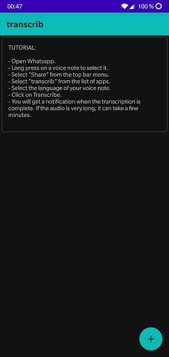transcrib - WhatsApp voice notes into text screenshot 1