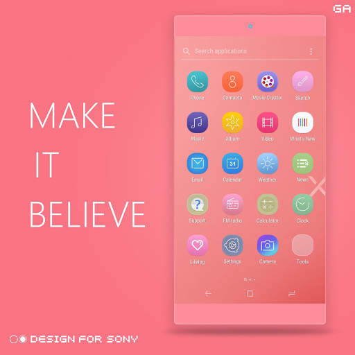 GALAXY XPERIA Theme | JUST RED 🎨Design For SONY screenshot 5