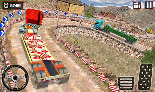Offroad Snow Trailer Truck Driving Game 2020 screenshot 2
