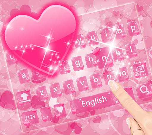 Pink love Keyboard Theme screenshot 1