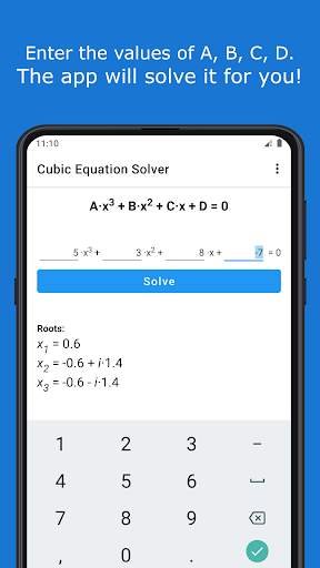 Cubic Equation Solver screenshot 2