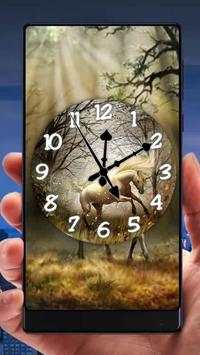 Unicorn Analog Clock Live Wallpaper screenshot 1