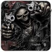 Devil Death Skull Gun Keyboard Theme 10001003