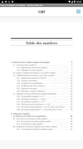 Cours Analyse Complexe - Mathématiques screenshot 1