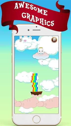 Kitty Rainbow Stack Survival Game screenshot 3