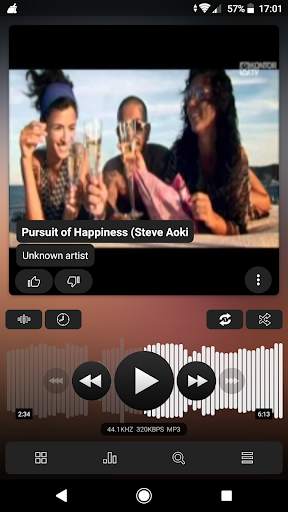 Poweramp v3 skin minimalist da screenshot 4