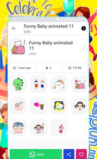 Funny Babies Animated Sticker maker for whatsapp👶 screenshot 7