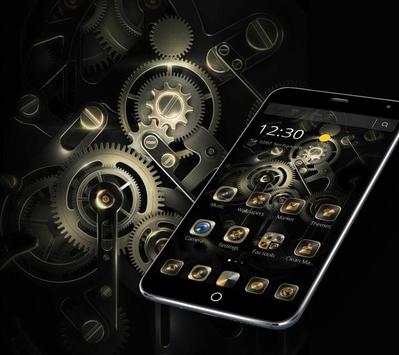 Gold Black Royal Gears Theme screenshot 1