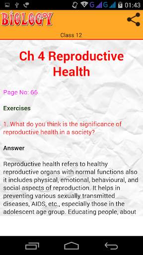Class 12 Biology Solutions скриншот 4