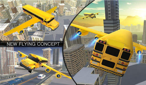 Terbang 3D Sekolah Bus Simulat screenshot 11