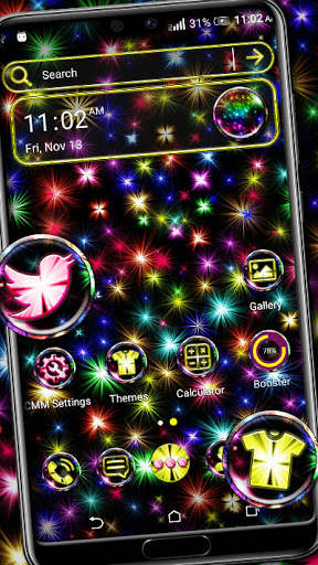 Shine Fireworks Launcher Theme screenshot 1