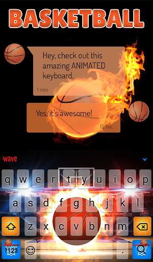 Basketball Animated Keyboard स्क्रीनशॉट 3