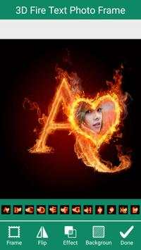 3D Fire Text Photo Frame screenshot 1