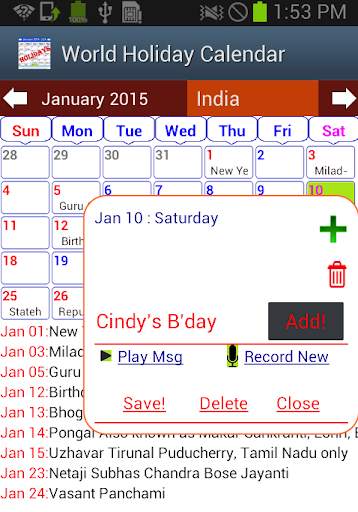 Holiday Calendar 2024 screenshot 18