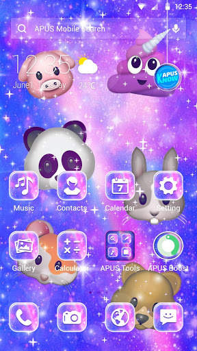 Animal Emoji APUS Launcher theme screenshot 1