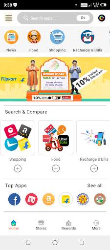 OneTouch 500  Shopping Social News Games Apps screenshot 15
