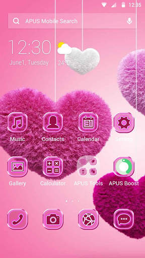 Sweetheart-APUS Launcher theme screenshot 1