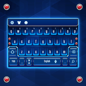 deep blue machine metal future keyboard theme icon
