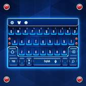 deep blue machine metal future keyboard theme 10001002