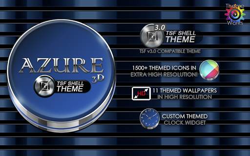 TSF Shell Launcher Theme Azure with icon pack screenshot 9