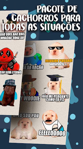 Figurinhas de cachorros para WhatsApp com frases screenshot 3