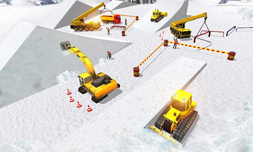 Snow Park Downhill Bulldozer Construction games screenshot 4