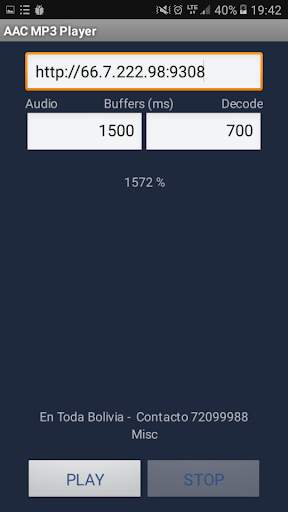 Streaming URL player screenshot 2