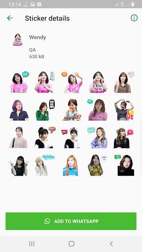Red Velvet WAStickerApps KPOP Idol for Whatsapp screenshot 4