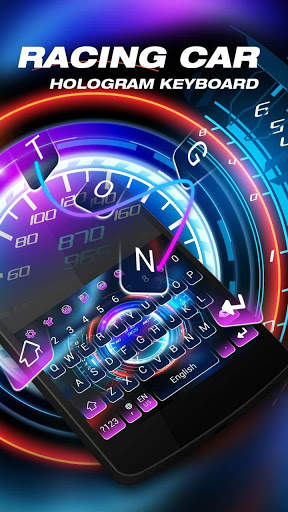 Racing Car Dashboard Keyboard Theme screenshot 2