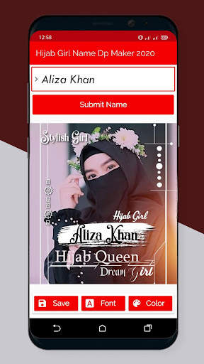 Hijab Girl Name DP Maker 2022 screenshot 4