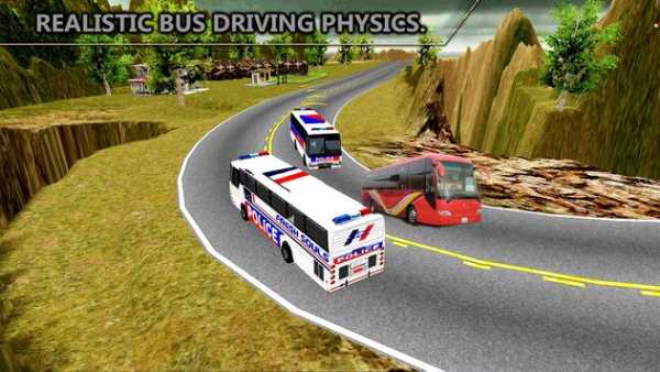 Offroad Police Bus Hill Driver screenshot 2