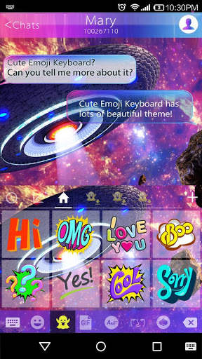 UFO Keyboard Theme - Emoji Keyboard स्क्रीनशॉट 2