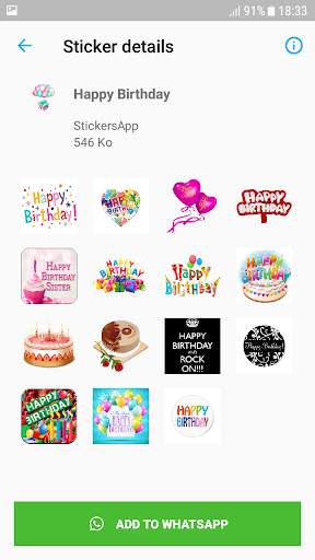 Happy birthday stickers for WhatsApp screenshot 3
