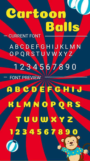 Cartoon Balls Font for FlipFont , Cool Fonts Text screenshot 3