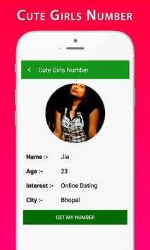 Cute Girls Phone Number 5 تصوير الشاشة