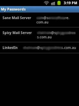 My Passwords screenshot 1