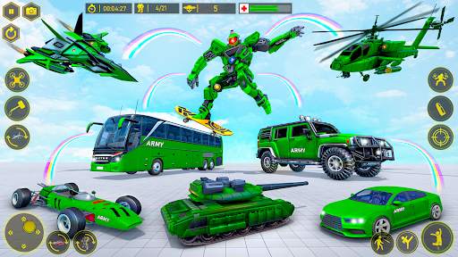 Army Bus Dragon Robot Car Game screenshot 5
