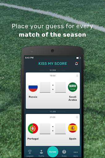 Soccer Predictions w/ Friends - Kiss my Score screenshot 2