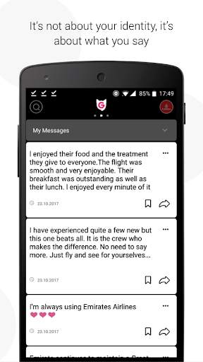 GOOLLI –Anonymous Social Platform Feedback screenshot 2