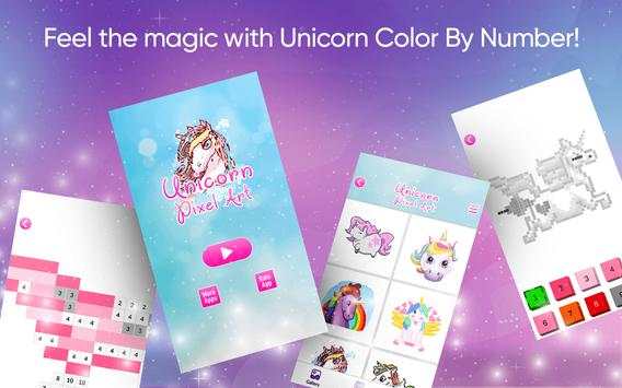 Unicorn Number Coloring - Pixel Art No.Draw screenshot 1