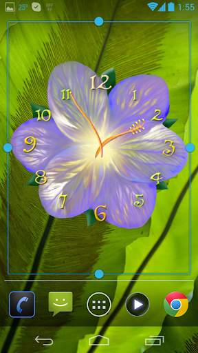 Serene flower clock HD widget screenshot 3