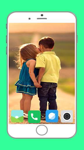 Cute Baby Kiss Full HD Wallpaper screenshot 5
